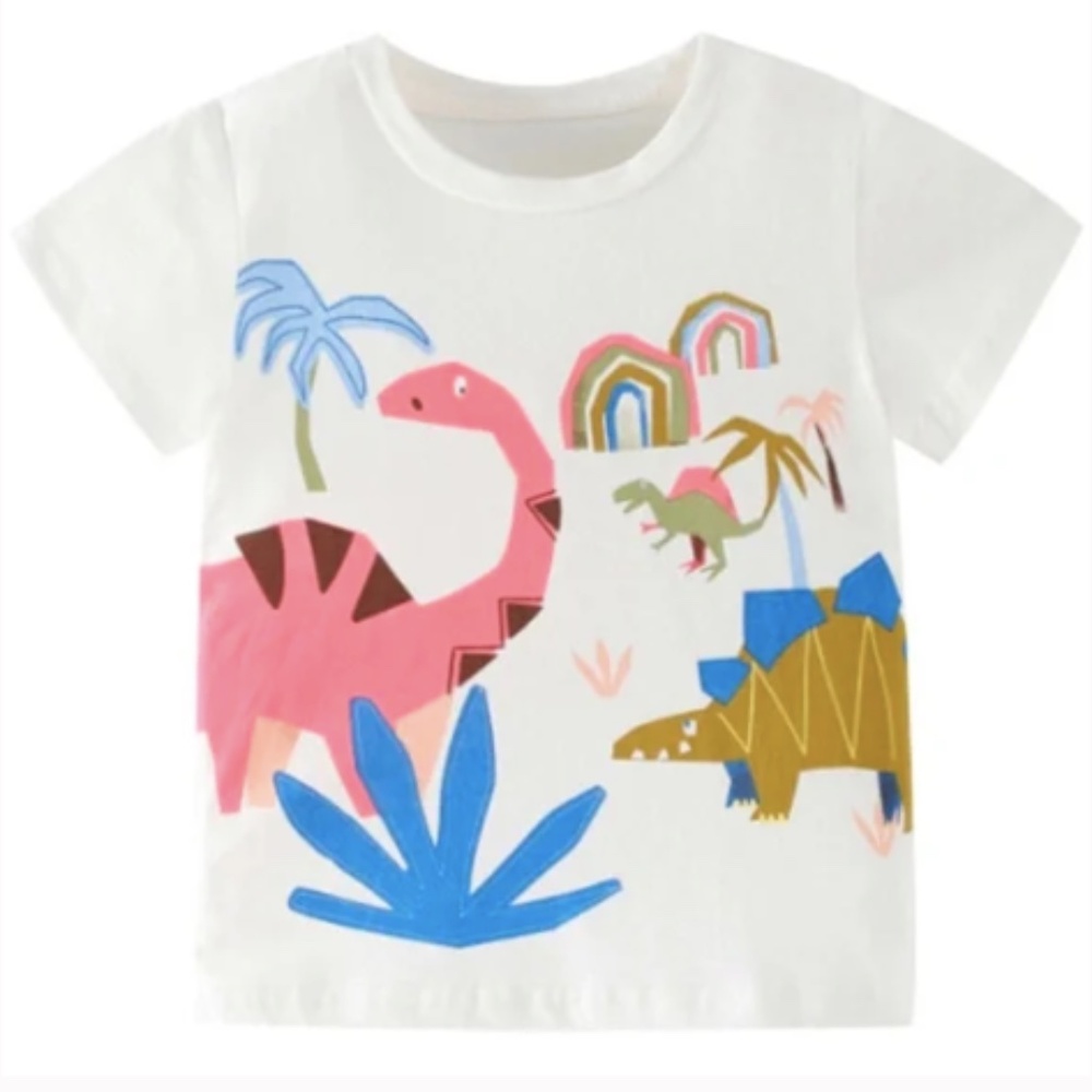 Girl Rainbow Dinosaur Tee